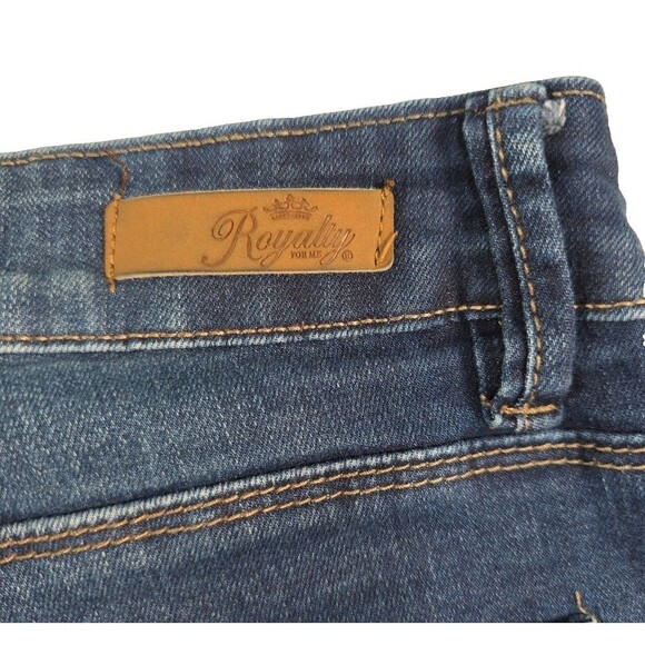 Royalty for Me Women's Mid Rise Jeans Ankle Size 14 Front Seam and Slit Detail - Picture 3 of 9